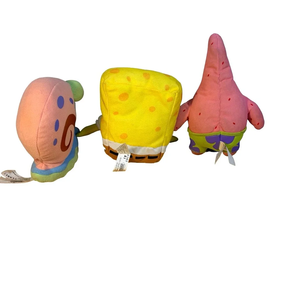 VTG 2001 Mattel SpongeBob Patrick Gary Plush Set Nickelodeon Rare Y2K Beanbag